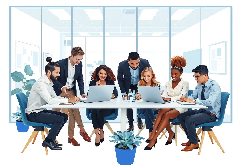 Project collaboration illustration