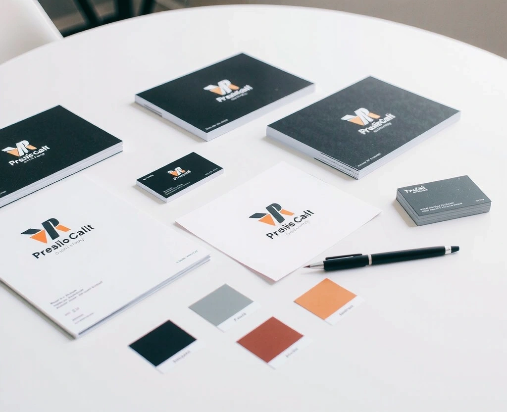 Brand identity design elements and logo variations